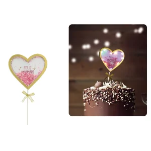 * Topo de bolo com design de 'Feliz Aniversário' ideal para decorar bolos de aniversário; * Topo de bolo em PVC de alta qualidade com luzes