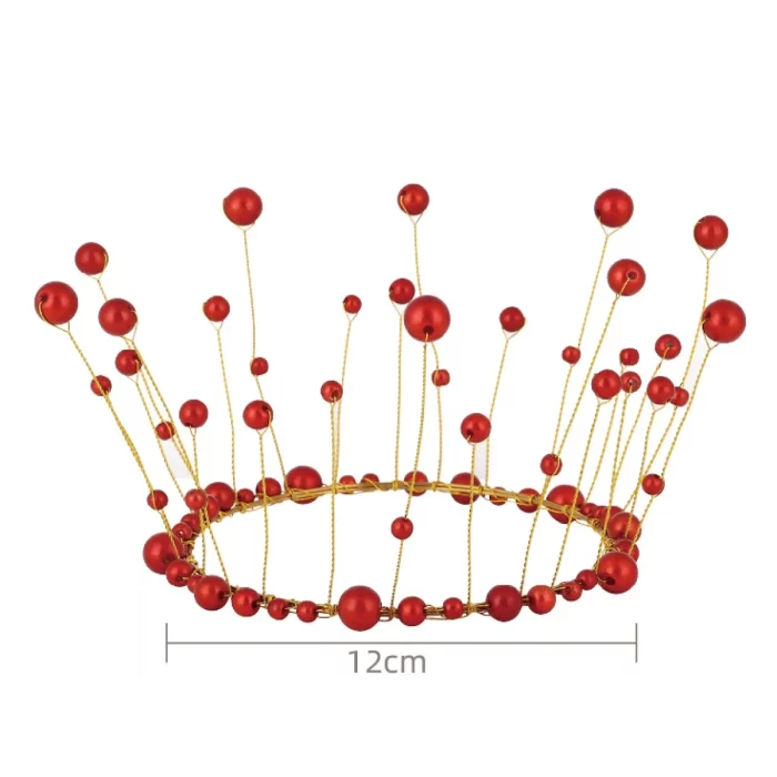 Coroa de Pérolas Vermelhas deslumbrante