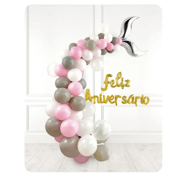 Este Kit de Balões vem com 68 peças essenciais para sua decoração de aniversário
