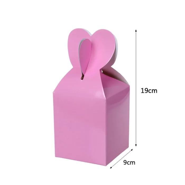 Conjunto de 6 caixas de bolo rosas perfeitas para celebrações de aniversário.Estojo com design atraente e cor rosa brilhante