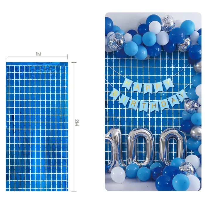 Feito de lantejoulas quadradas premium que adicionam um toque estiloso a qualquer decoração.Cada mão de obra possui 100cm de tamanho