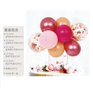 Este kit de mini balão para bolo na cor rosa vermelho é uma adição vibrante e divertida para qualquer festa.Ele vem em uma embalagem individual