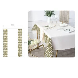 Excelente toalha de mesa dourada para aniversário