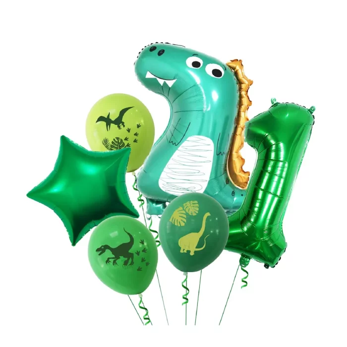 Conjunto de balões temáticos de dinossauro