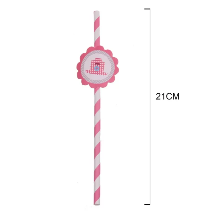 Adicione um toque de mágica à sua festa com nossas Palhinhas Decorativas Rosa.Cada pacote contém 6 palhinhas