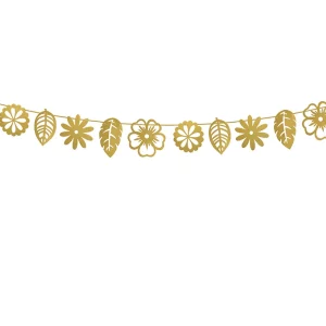 Grinalda de festa elegante com aspecto dourado