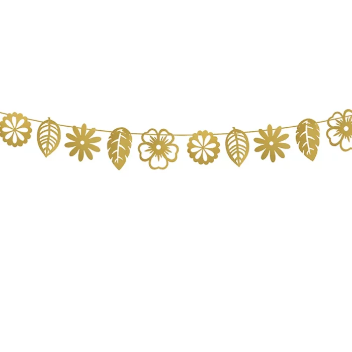 Grinalda de festa elegante com aspecto dourado