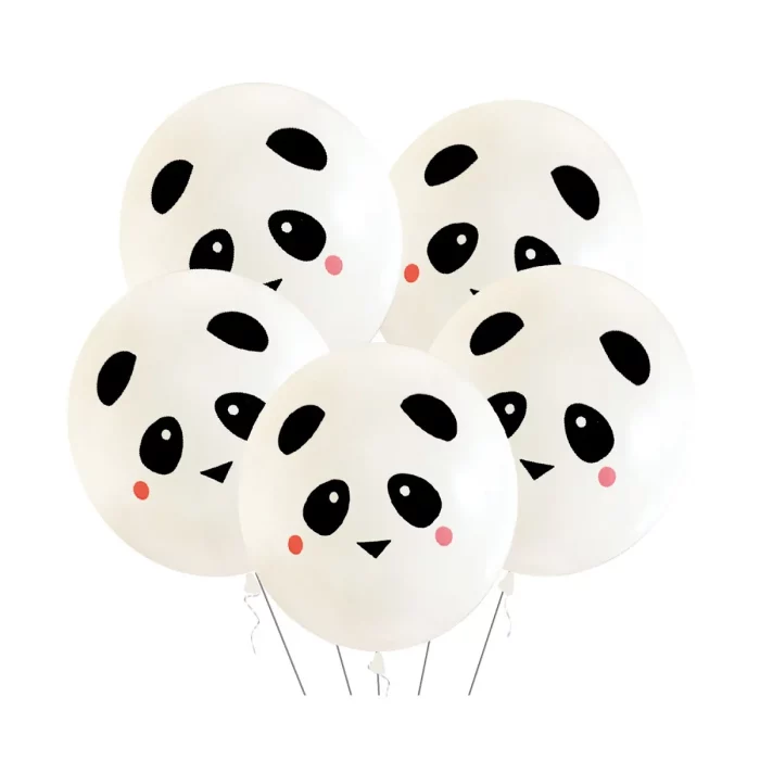 Estes balões apresentam desenhos adoráveis de pandas vermelhos