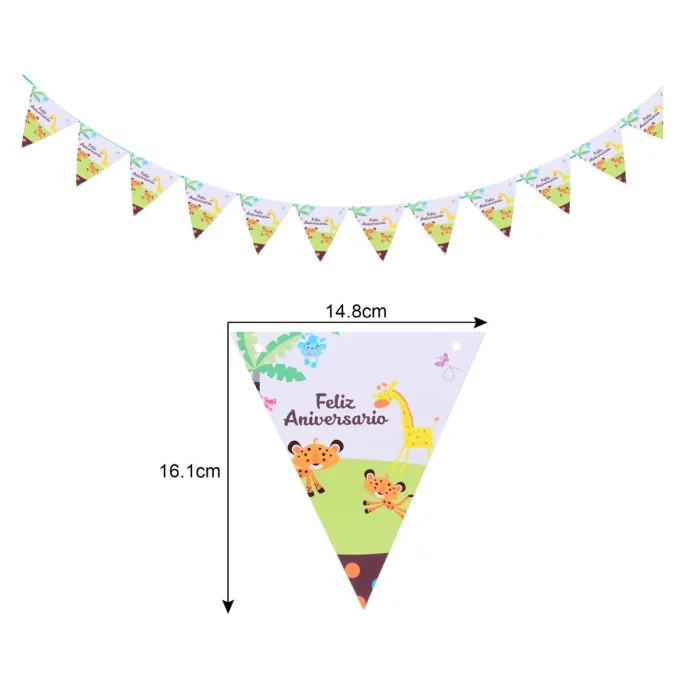 Decoração de festa única: Essa decoração de bandeiras triangulares é perfeita para qualquer tipo de evento