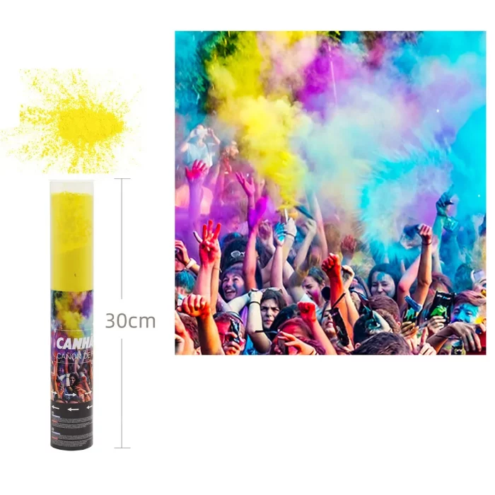 Canhão de pó Holi reutilizável