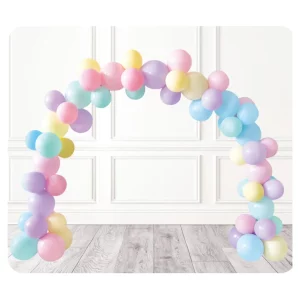 Kit com 62 balões de látex de alta qualidade em cores sortidas de macaron 2. Ideal para montar arcos de balões para comemorações de aniversários ou outros eventos festivos