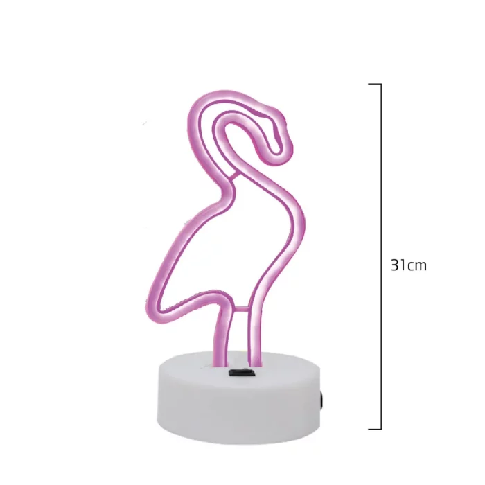 A luz neon é uma moderna decoração festiva que vem na vibrante cor rosa