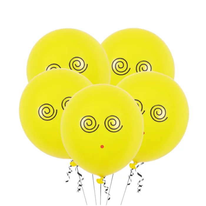 O pacote vem com cinco balões únicos em formato de sorriso que irão alegrar qualquer festa.Cada balão é feito de material de alta qualidade para garantir que não estoure facilmente