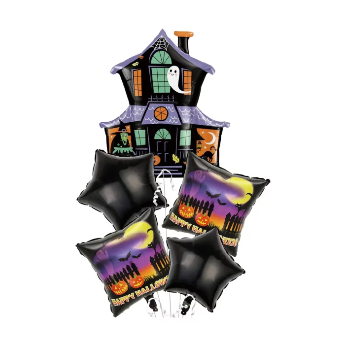 Este kit de balões da Halloween contém 5 balões de alta qualidade