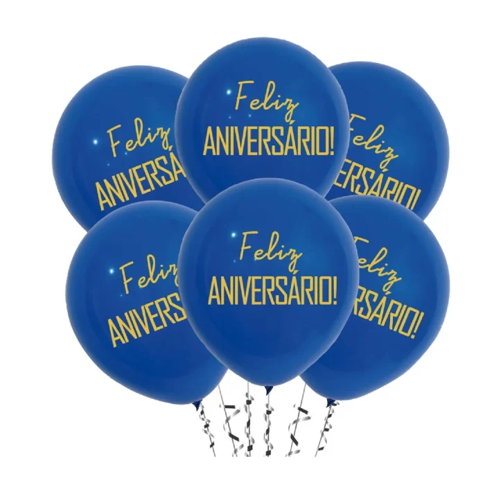 Balões de aniversário elegantes de 12 polegadas com acabamento mate.Pack conveniente contendo 6 balões de alta qualidade.Perfeitos para qualquer tipo de celebração ou comemoração.Notável cor Azul Escuro em cada peça. Pacote elegante de 6 balões azuis escuros