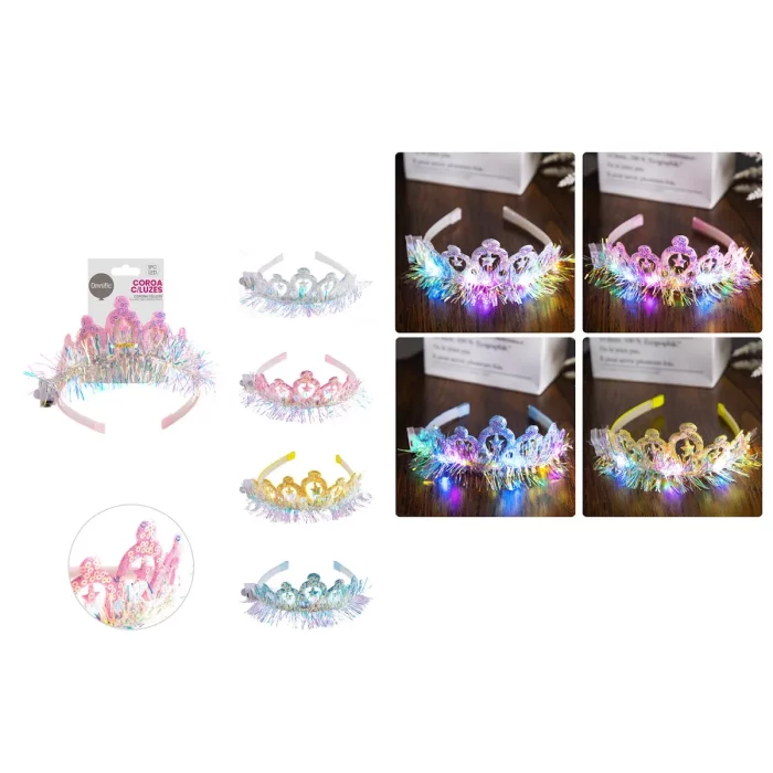 Esta coroa com luzes LED brilha brilhantemente