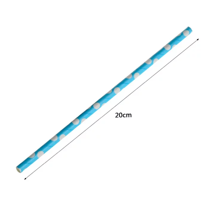 Ideal para festas de aniversário: estas palhinhas de papel com padrão de bolinhas azul claro são perfeitas para adicionar um toque especial à sua festa de aniversário.Pacote de 12: Este pacote contém 12 palhinhas