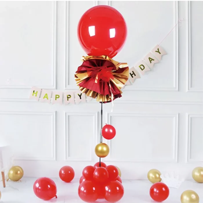 Kit de coluna de balão vermelho adequado para todas as ocasiões especiais como aniversários.Kit prático e fácil de montar