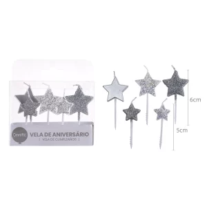 Conjunto de 5 velas de aniversário