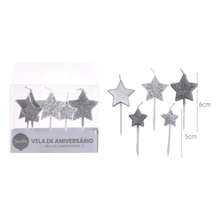Conjunto de 5 velas de aniversário