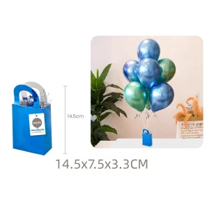 Essa Caixa Peso para Balão é perfeita para ancorar balões flutuantes em eventos festivos.Disponível em uma elegante cor azul