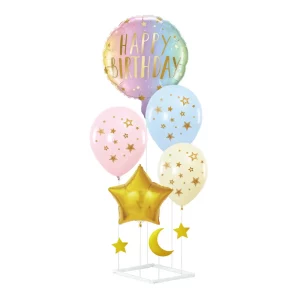 Este kit de balões é perfeito para decorar festas e eventos. Com suportes inclusos
