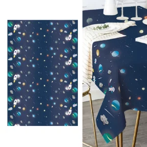 Esta toalha de mesa de aniversário elegantemente projetada mede 120*180cm