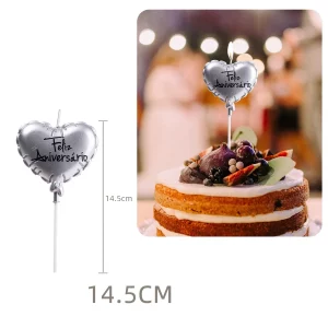 Impressione com esta Vela de Aniversário Prateada