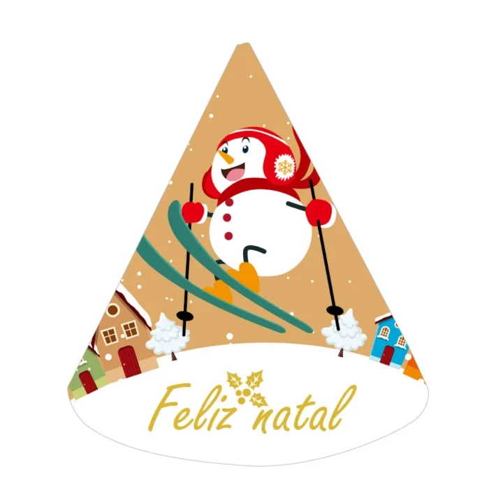 Leve para casa o espírito natalino com esse lindo chapéu de papel de 16CM. Perfeito para festas de Natal e eventos temáticos. O pacote contém 6 unidades