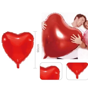 Balão vermelho vibrante em forma de coração
