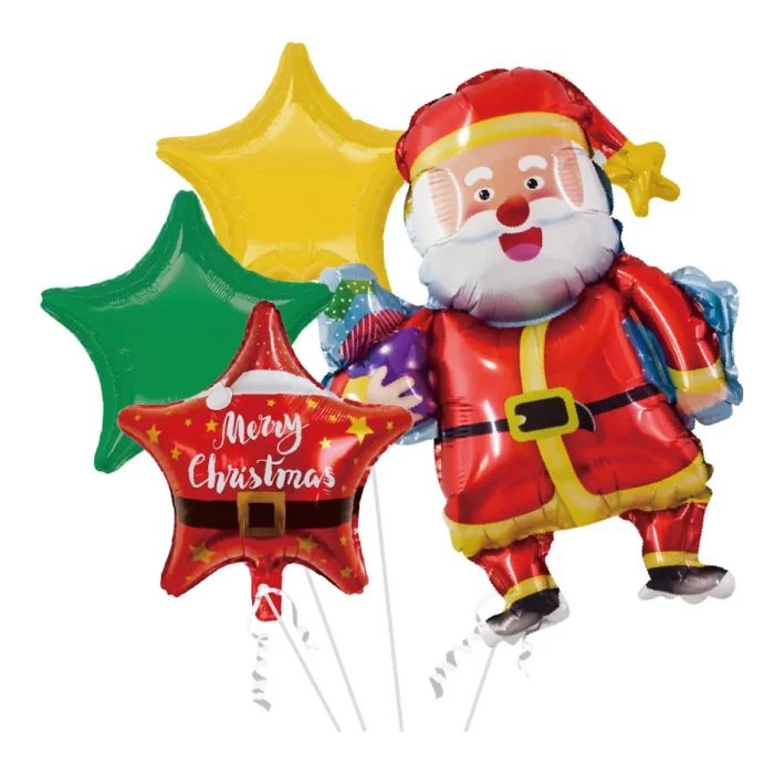Decore sua festa de Natal com este incrível conjunto de balões Mylar temático do Papai Noel. Inclui 4 balões de alta qualidade para deixar sua celebração ainda mais especial.