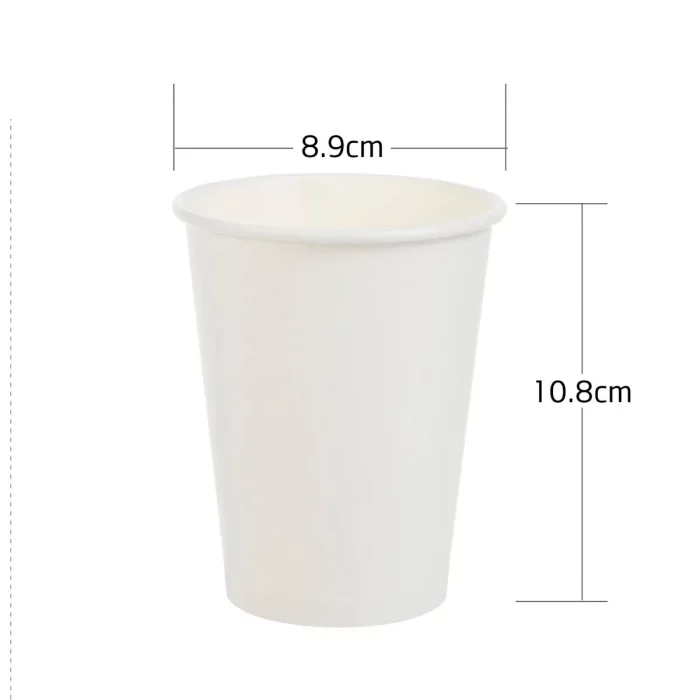 Conjunto de 50pcs de copos biodegradáveis com uma capacidade de 330cc cada.Cor brilhante e neutra