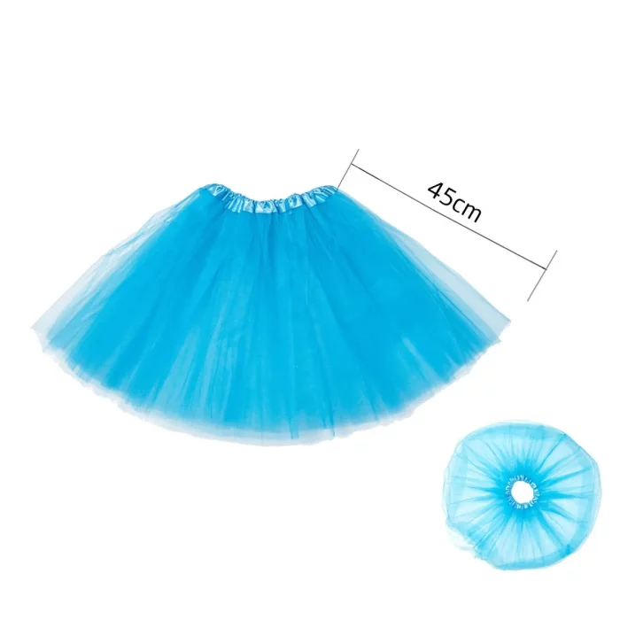 Deslumbrante saia de tutu de três camadas na cor azul claro. 2. Perfeito para festas e celebrações