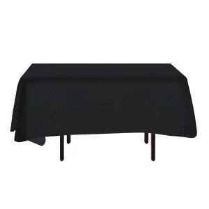 Elegante toalha de mesa preta ideal para várias ocasiões