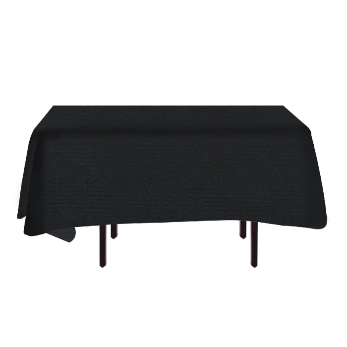 Elegante toalha de mesa preta ideal para várias ocasiões