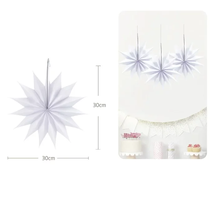 Rosetas de papel branco