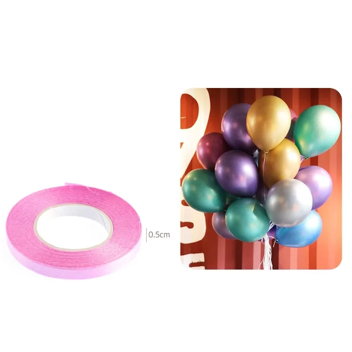 Conjunto com 6 fitas ideais para enfeite de balões e decoração de festas.Cor rosa vibrante para adicionar um toque de cor a qualquer celebração.Tamanho de 5