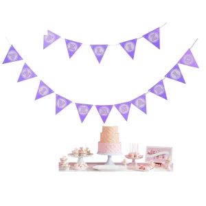 Esta linda grinalda roxa de aniversário mede 3 metros para oferecer uma decoração de festa generosa e chamativa.Cada pacote contém uma única grinalda