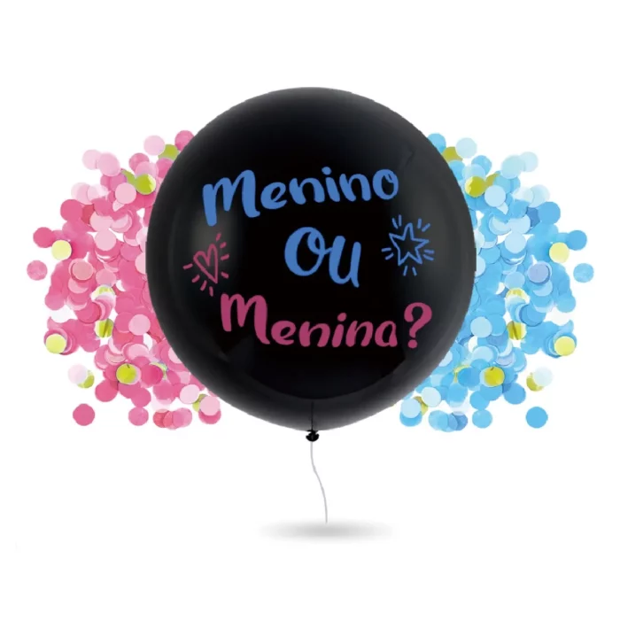 Balão de látex para revelação de gênero