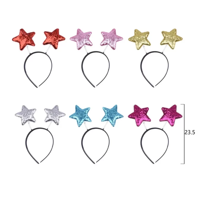 Este bandolete de estrela de cinco pontas é perfeito para qualquer celebração ou evento festivo.O pacote inclui uma única bandolete