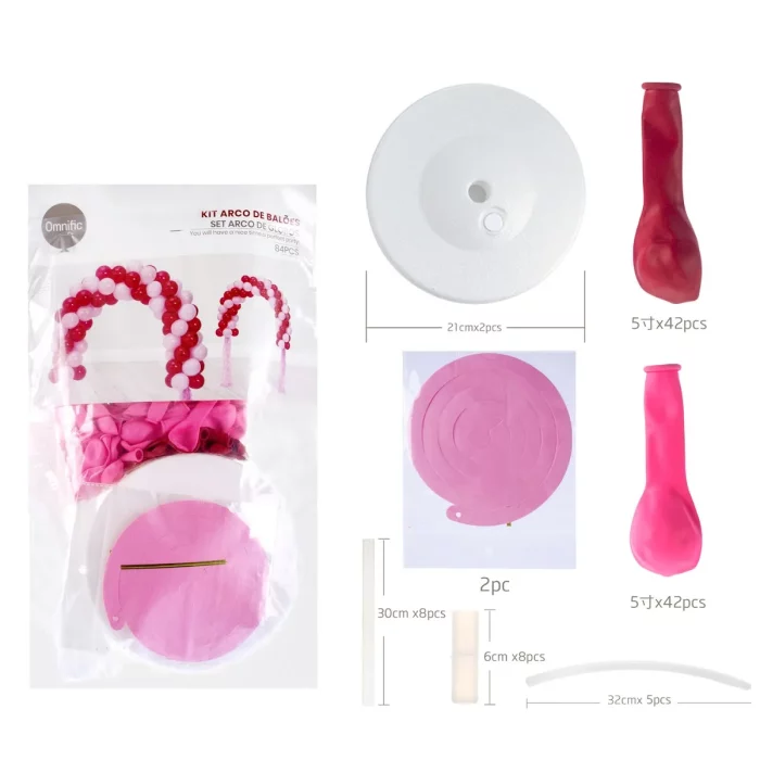Este kit arco de balões de 84 peças é perfeito para todas as suas necessidades de decoração de festas;A cor vermelha vibrante vai dar um toque de cor e diversão à sua festa; Kit de arco de balões vermelhos. Composto por 84 peças