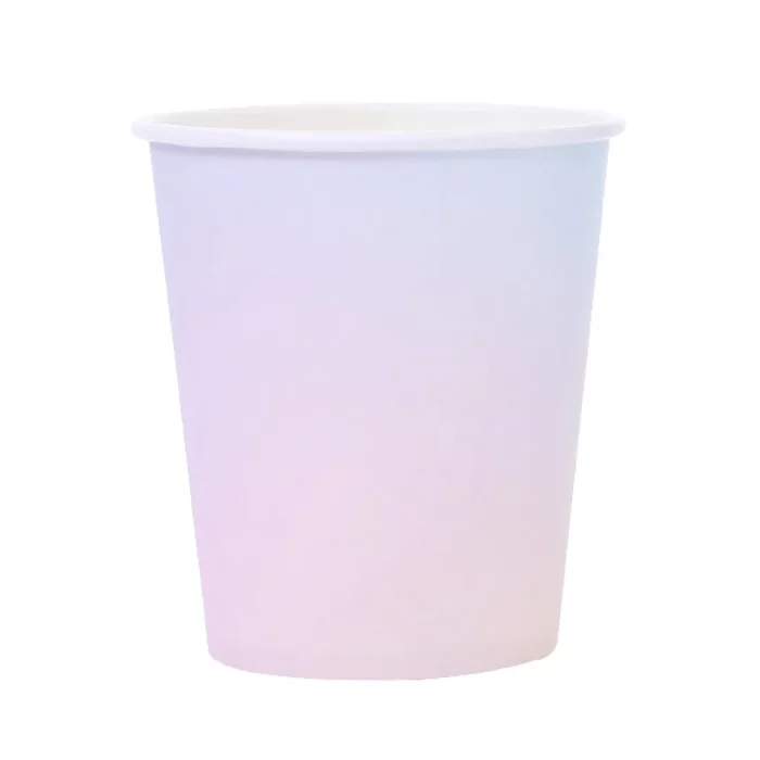 Este pacote contém 6 copos de papel azul gradiente