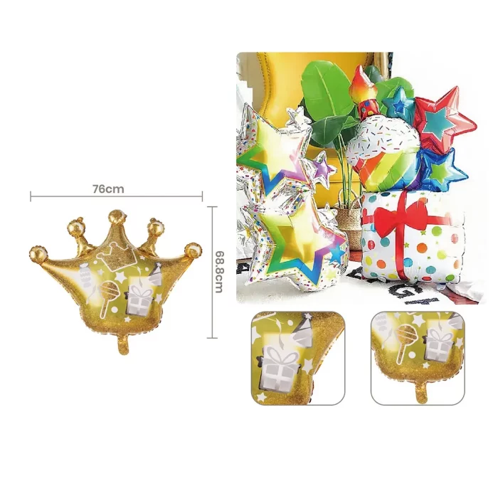 Balão Mylar de Coroa de grande tamanho
