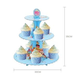 Suporte de cupcakes na cor azul
