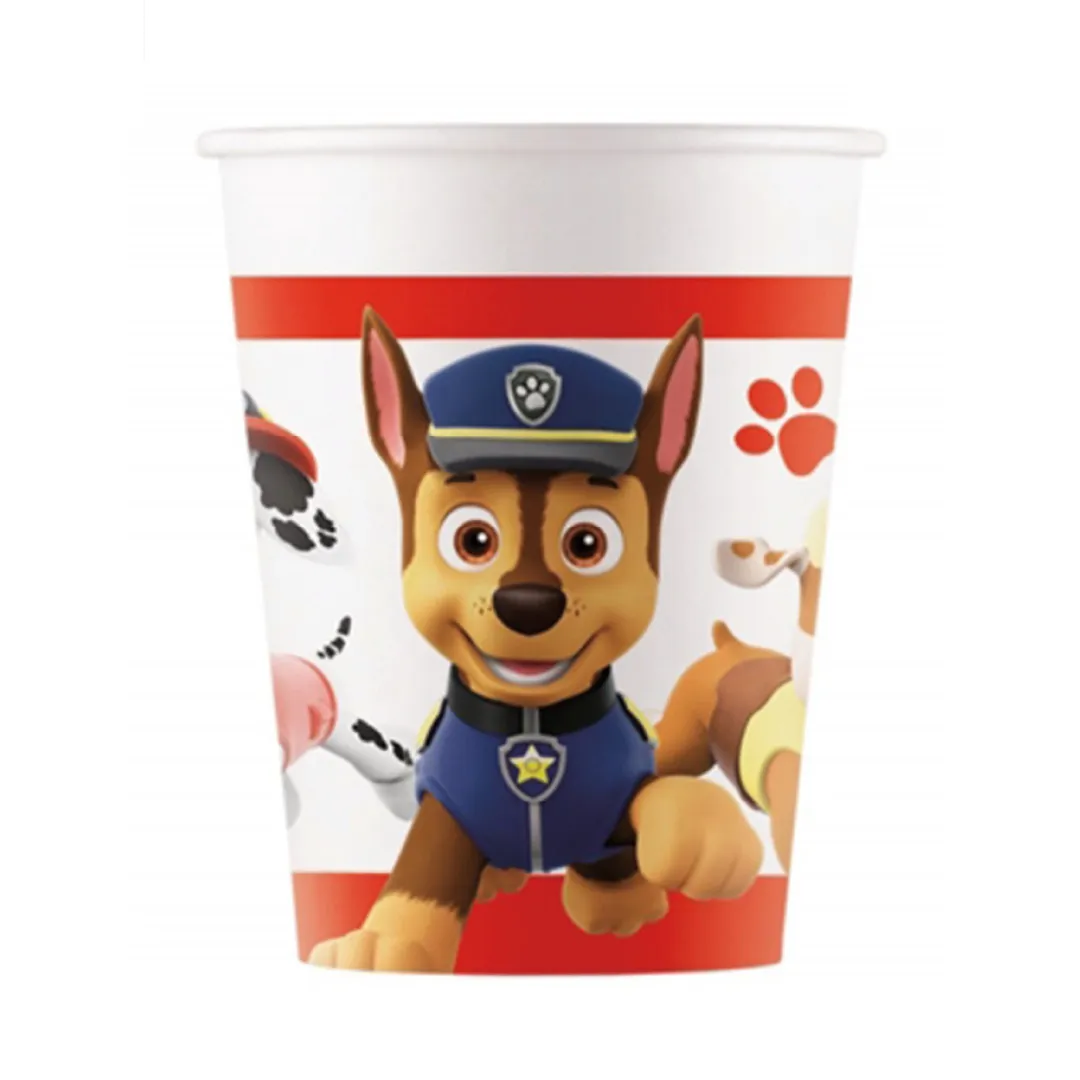Copos Papel Patrulha Pata 200ml 8 Un. None