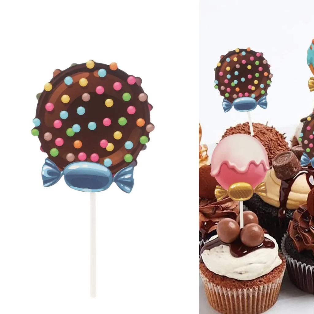 Conjunto econômico: Compre um conjunto de topo de bolo de chocolate e obtenha 4 peças para decorar diferentes bolos.Qualidade premium: Cada peça é feita de chocolate de alta qualidade