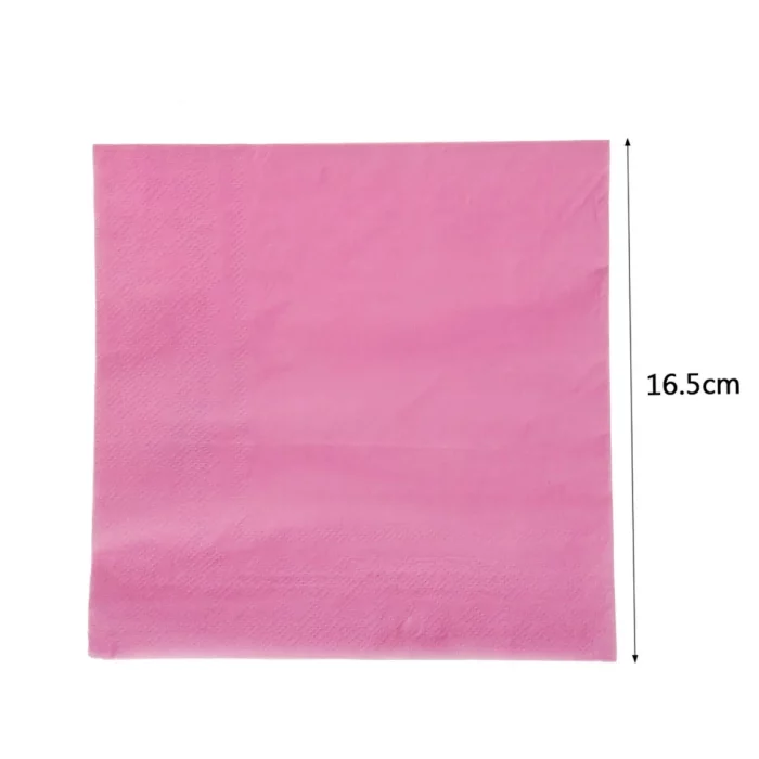 Guardanapos rosa vibrantes perfeitos para ocasiões especiais.Vem em pacotes de 16 para facilitar sua organização de festa.Tamanho de 30cm