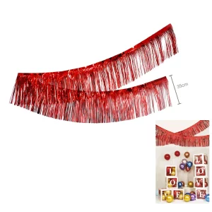 Fantástico para qualquer celebração: A cortina decorativa vermelha é perfeita para festas de aniversário