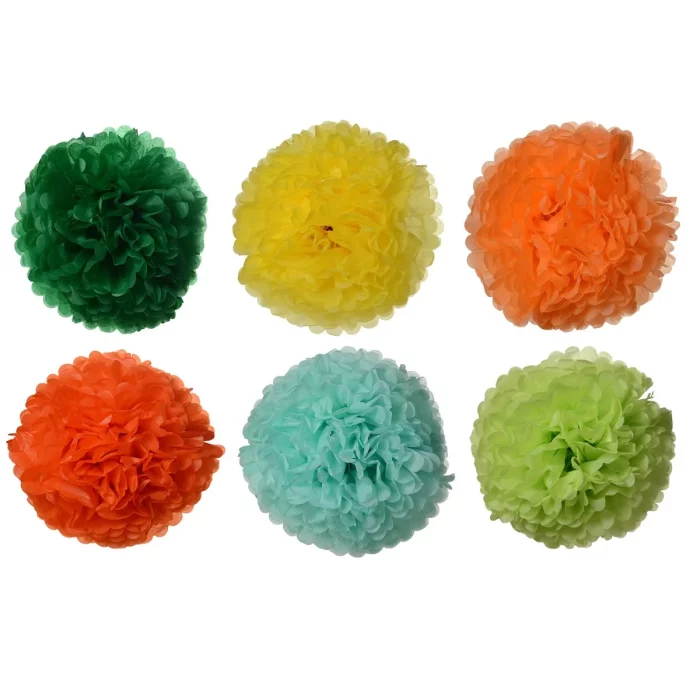 Pompons de papel de alta qualidade de 40cm para decoração de aniversário  2. Limpo e colorido