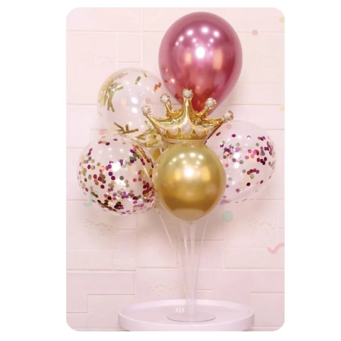 Inclui 7 peças de kits bouquet de balões de alta qualidade.Perfeito para qualquer festa ou celebração.Oferece uma sensação única e festiva ao seu evento.Simples e fácil de usar